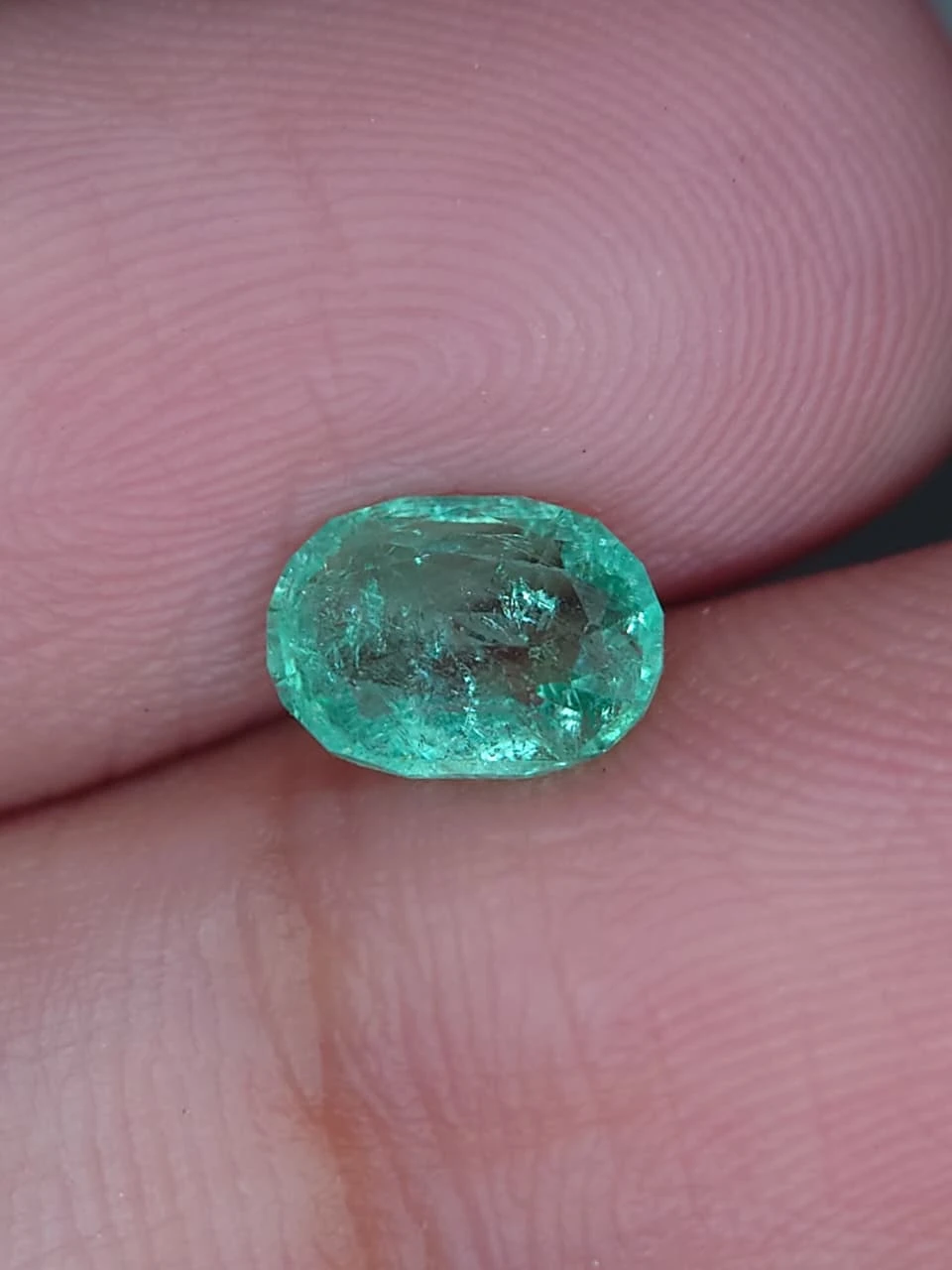 0.7ct Natural Oval Faceted Panjshir Emerald From Afghanistan — view 5